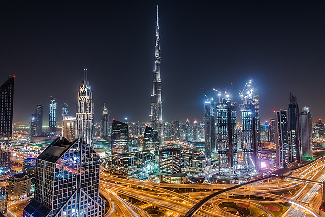 Dubai Skylines at night (Pexels 3787839)