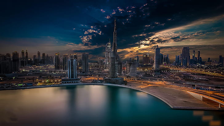 city dubai arabic dream burj khalifa united arab emirates desktop wallpaper hd 2560×1440 wallpaper preview